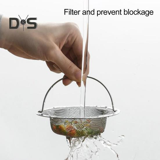 Sink Strainer with Handle Durable Reusable Stainless Steel Kitchen Sink Stopper Strainer Household Supplies