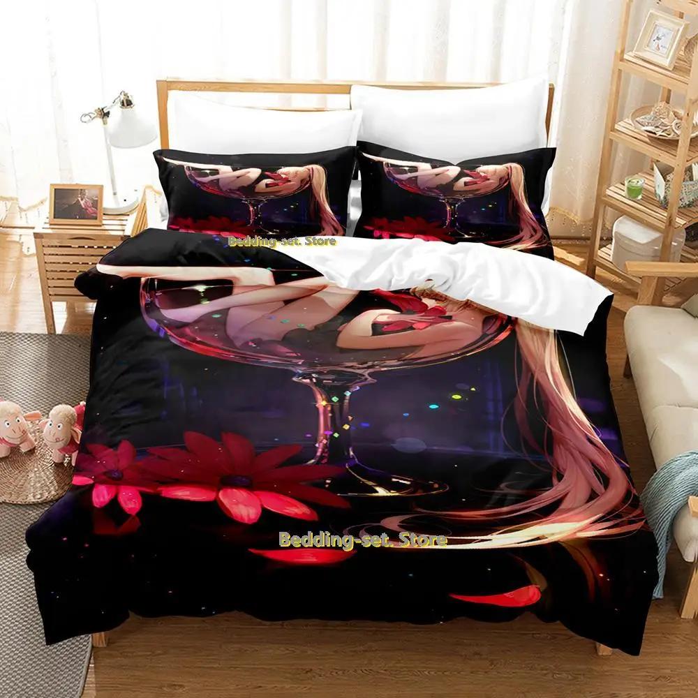 2024 Anime Adult Boys Bedding Set King Single Twin Queen Size Duvetcover Set Fantasia Bed Set Quilt Cover Pillowcase