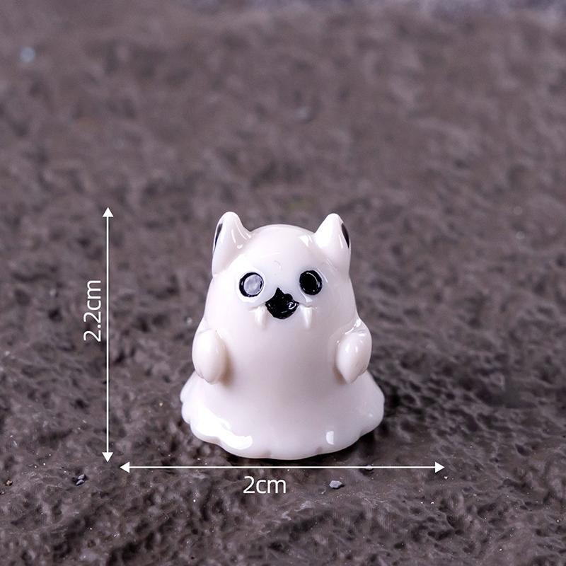 Halloween Micro Landscape Decoration Miniature Figurines Cartoon Resin Small Ornaments Crafts Cute Pumpkin Ghost Decoration