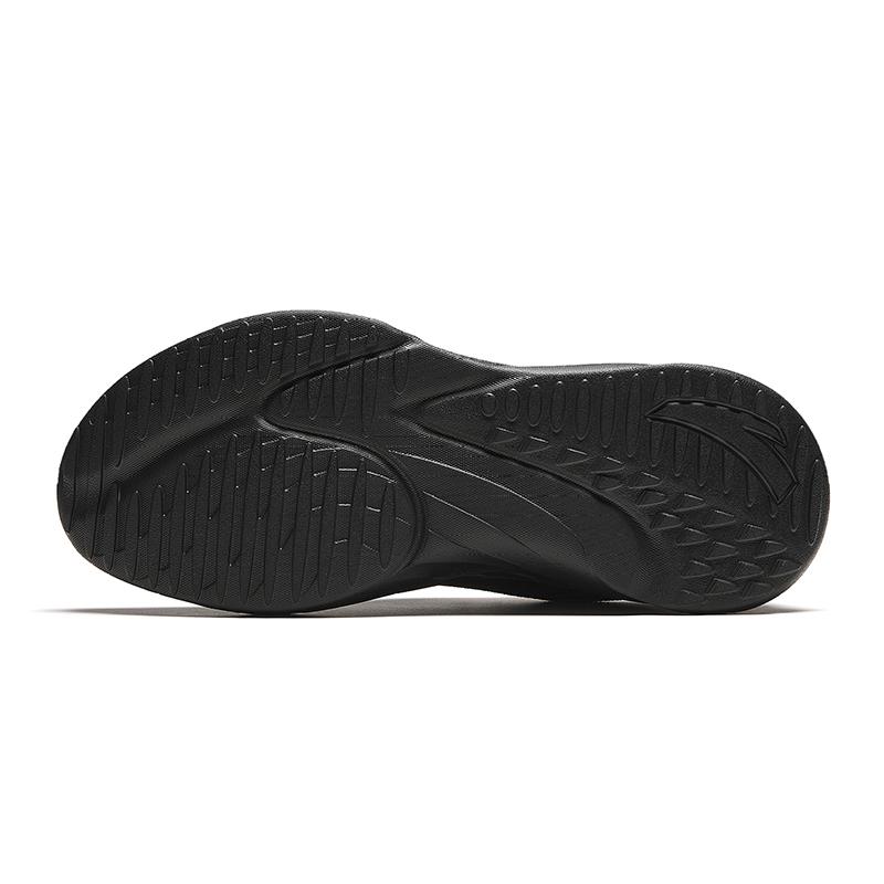 New Anta Cushioned Slip Resistant Abrasion Resistant Breathable Low Top Running Shoes Men's Black 912415522-1