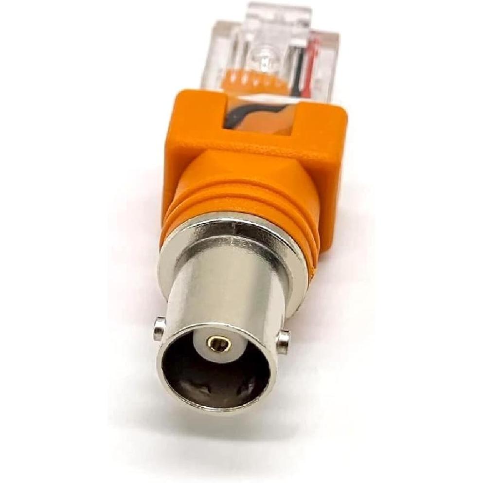 Elecbee BNC Female на RJ45 Male Адаптер 180 Градусов 50 Ом (1 пакет) 1 Pack