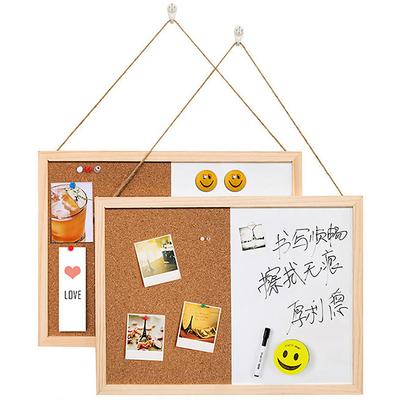 Cork Wall Board Photo Frame Hanging Bulletin Board Announcement Message Picture Display Memo Frame Home Office School Decor