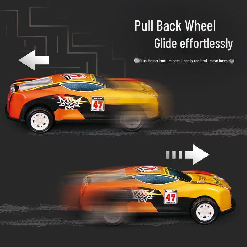 Children's Alloy Pull-Back Mini Racing Car Toy for Boys Ages 2-6