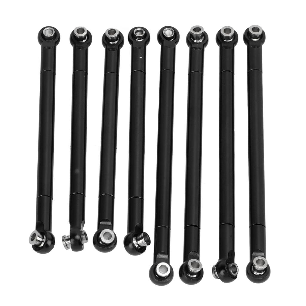 8PCS Metal Full Car Tie Rod Tie Lever Link Pull Rod for MN86 Series Model Upgrade RC CarBlack
