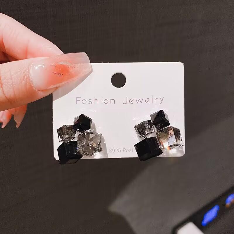 925 Silver Needle Geometric Pearl Earrings For Women Fashion Earrings Flowing Tassel Earrings Elegant Jewelry