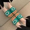 Fashion Shoes Slippers Women Summer Pantofle Shale Female Beach Slides 2025 Flat Sabot Scandals Beach Shoes Slippers Flat Slides Slipers