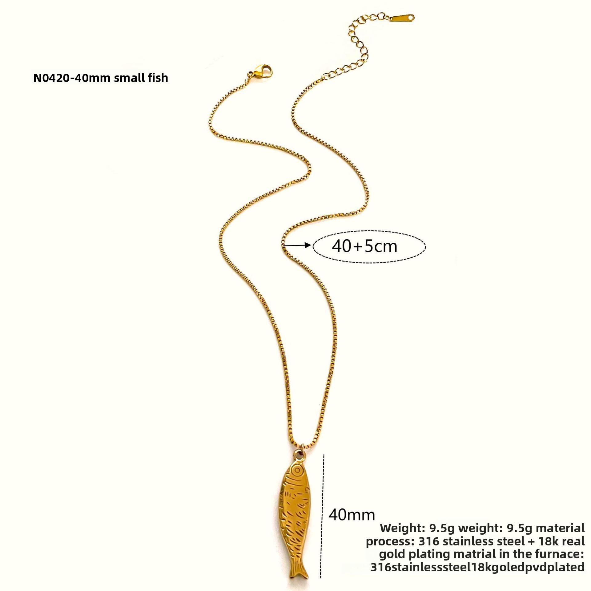 

Подвеска в виде маленькой рыбки из нержавеющей стали Женское ожерелье Личность Мода Изысканная женская цепочка на ключицу