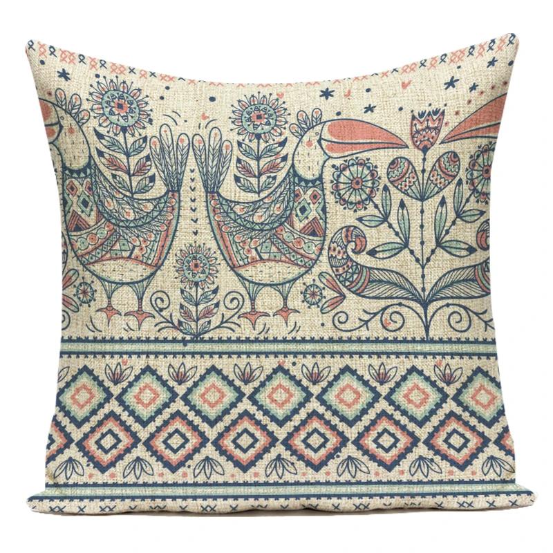 Polyester Decorative Pillows Geometric Mandala Boho Sofa Home Decor Pillow Cushion Cover For Living Room Capa De Almofadas