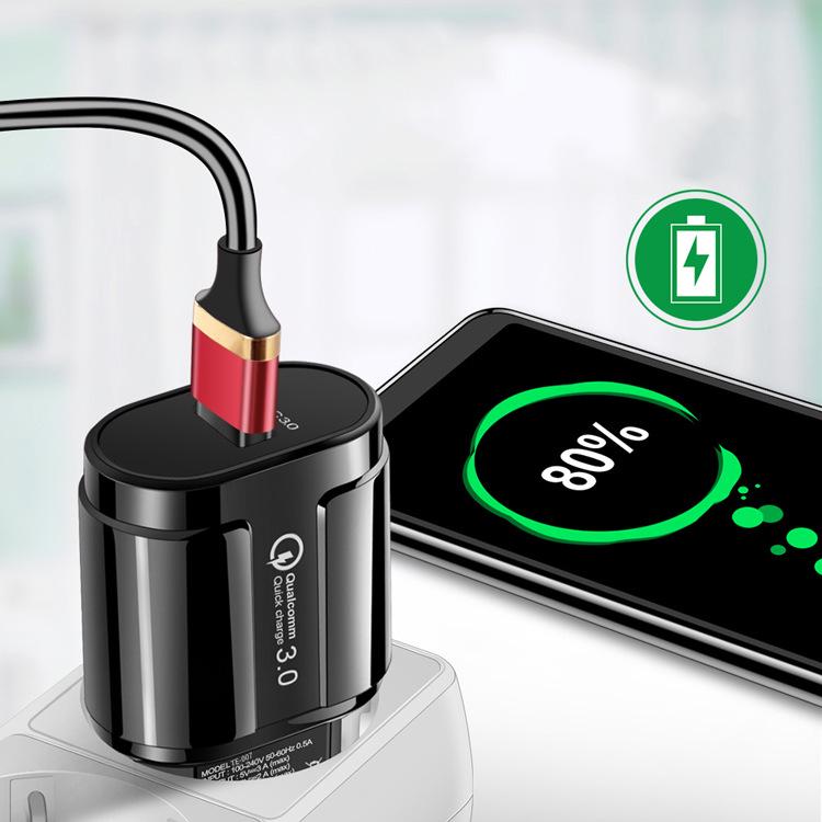 QC 3.0 Fast Mobile USB Charger, Smart 18W EU/US Plug