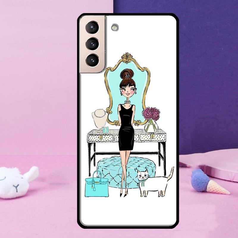 New York Girl Phone Case For Samsung Galaxy S25 Ultra S23 S20 S21 S22 S24 FE S9 S10 Plus S24 Ultra Cover