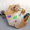 1pc Vivid Girl Outdoor Umbrella - Automatic Opening/Closing, Portable Tri-Fold Design with 8 Iron Ribs - Perfect Gift for Fans, Travelers, Daily Use,