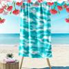Blue Camouflage Beach Towel Beach Towel Quick-drying for Travel Outdoor Sports Jogging Beach and Swimming