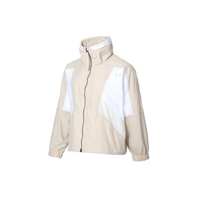 Color Block Design Casual Pleated Woven Long Sleeve Vintage Jacket Women Jackets Beige 1388065-280
