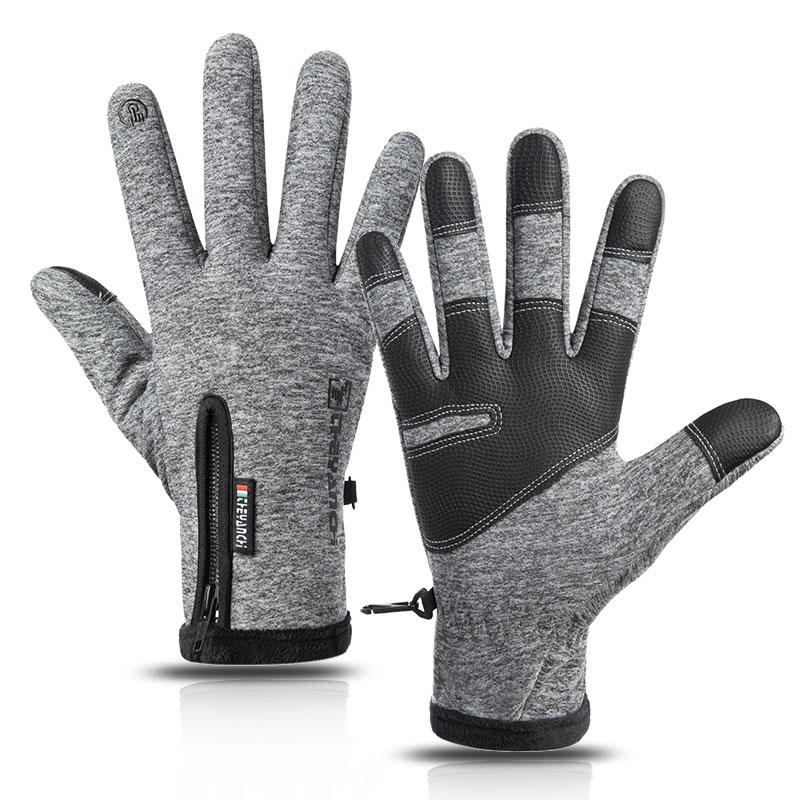 1 Pair Motorcycle Gloves Winter Thermal Lined Winter Water Resistant Skin-friendly Touch Screen Outdoor Moto Riding Ski Gloves