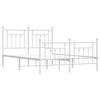 VidaXL Cadre de lit métal avec tête de lit-pied de lit blanc 140x190cm 353604
