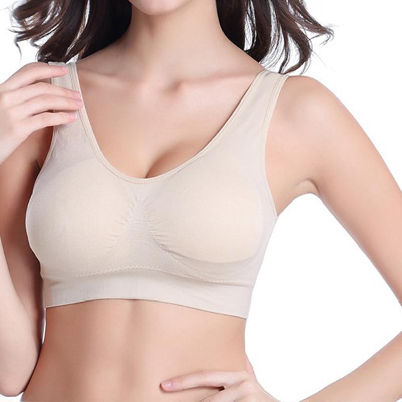 S~6XL Women Plus Size Zero Button Bra Yoga Bra Sports Bra Seamless Adjustment Bra Top Cover Bra Comfortable Breathable Wire Underwear