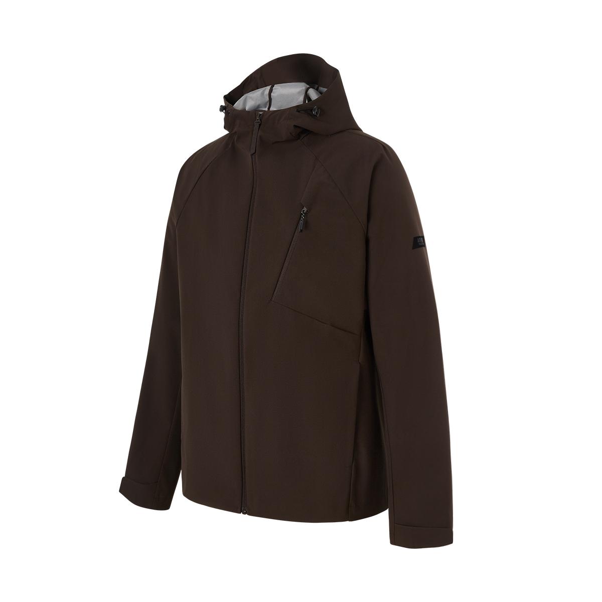 

Adidas Outdoor Дышащая Водонепроницаемая Ветрозащитная Теплая Повседневная Куртка с Капюшоном Hard Shell Унисекс Куртка Коричневая KG8960