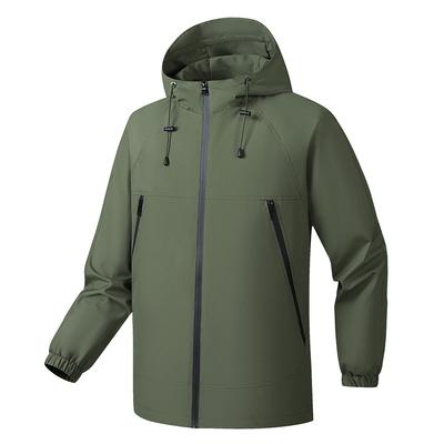 Autumn New Casual Windproof Hooded Jacket Jacket Men's Outdoor Coat Jacket Men's One Piece