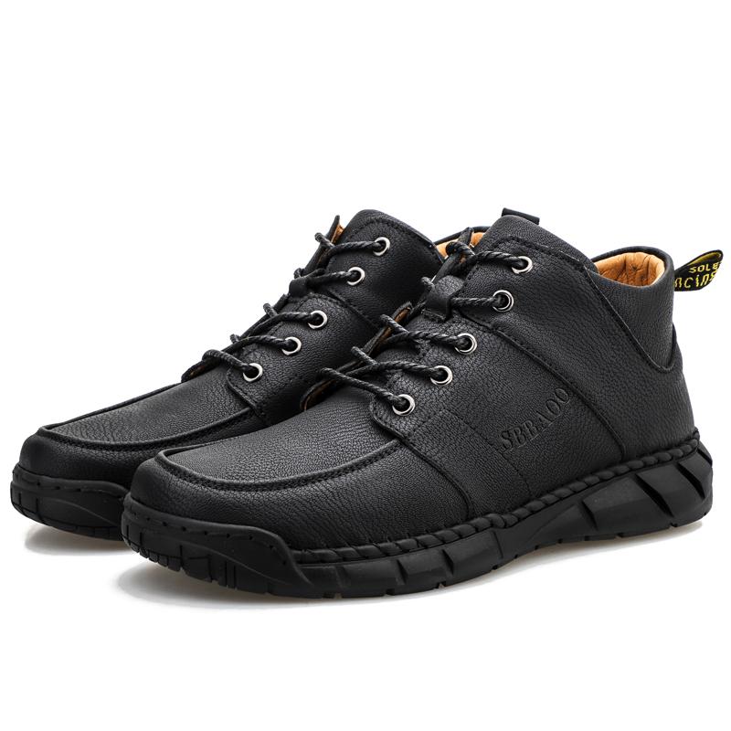 Newest Men'S Geunine Leather Suede Shoes Men Boots Fashion Mens Ankle Boots Casual Hiking Shoes Autumn Comfortable Outdoor Man Boot