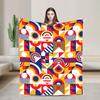 Bauhaus Elemente Abstrakt Geometrisch Decke Picknick Flanell Bettwäsche Überwürfe für Sofa Sessel Warm Weich Individuelle Qualität Tagesdecke