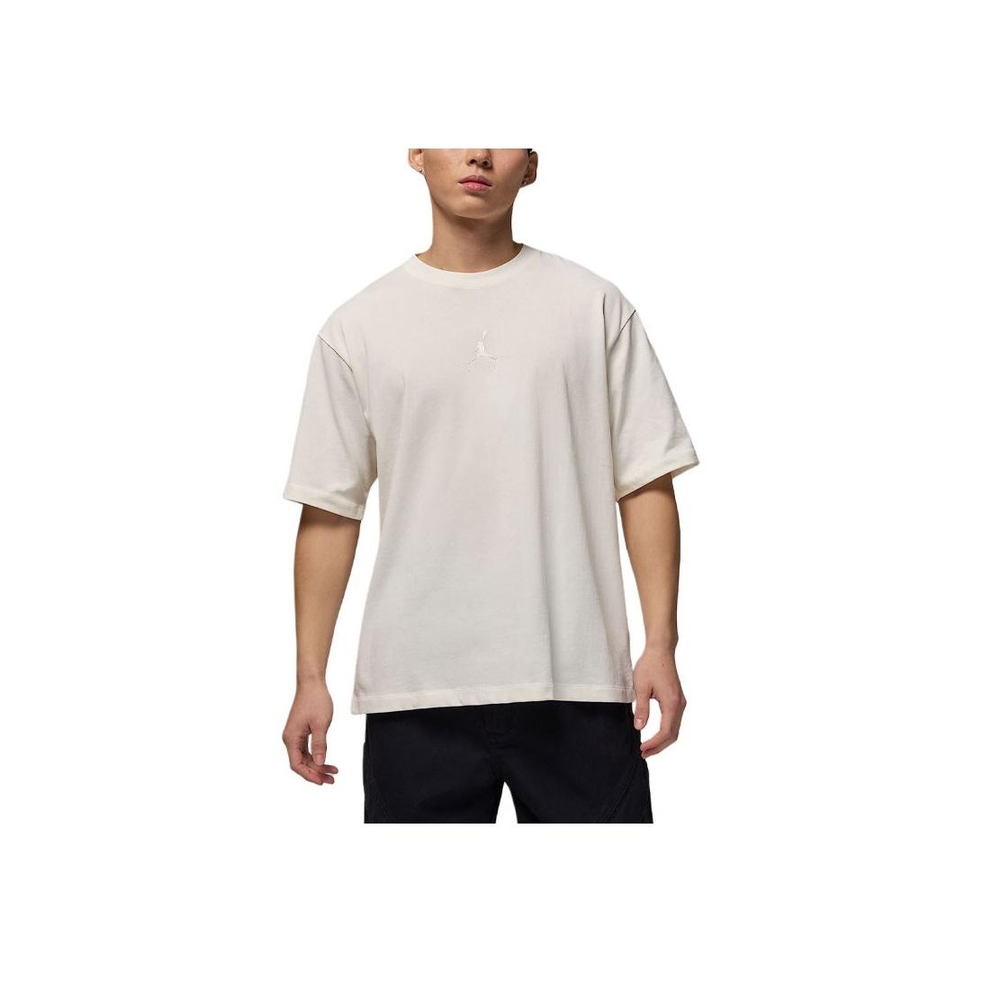 

Jordan Flight Essentials Однотонная футболка с круглым вырезом, универсальная, с коротким рукавом, мужские топы, белая, IB7345-133 L