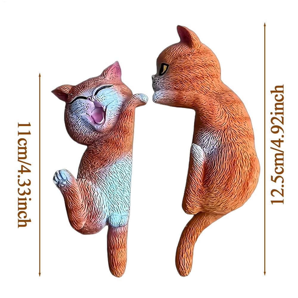 2PCS Light Switches Sticker Removable Cute Cat Decals For Kids Room Home Adorable Bedroom Kitchen Nursery 2D Decor