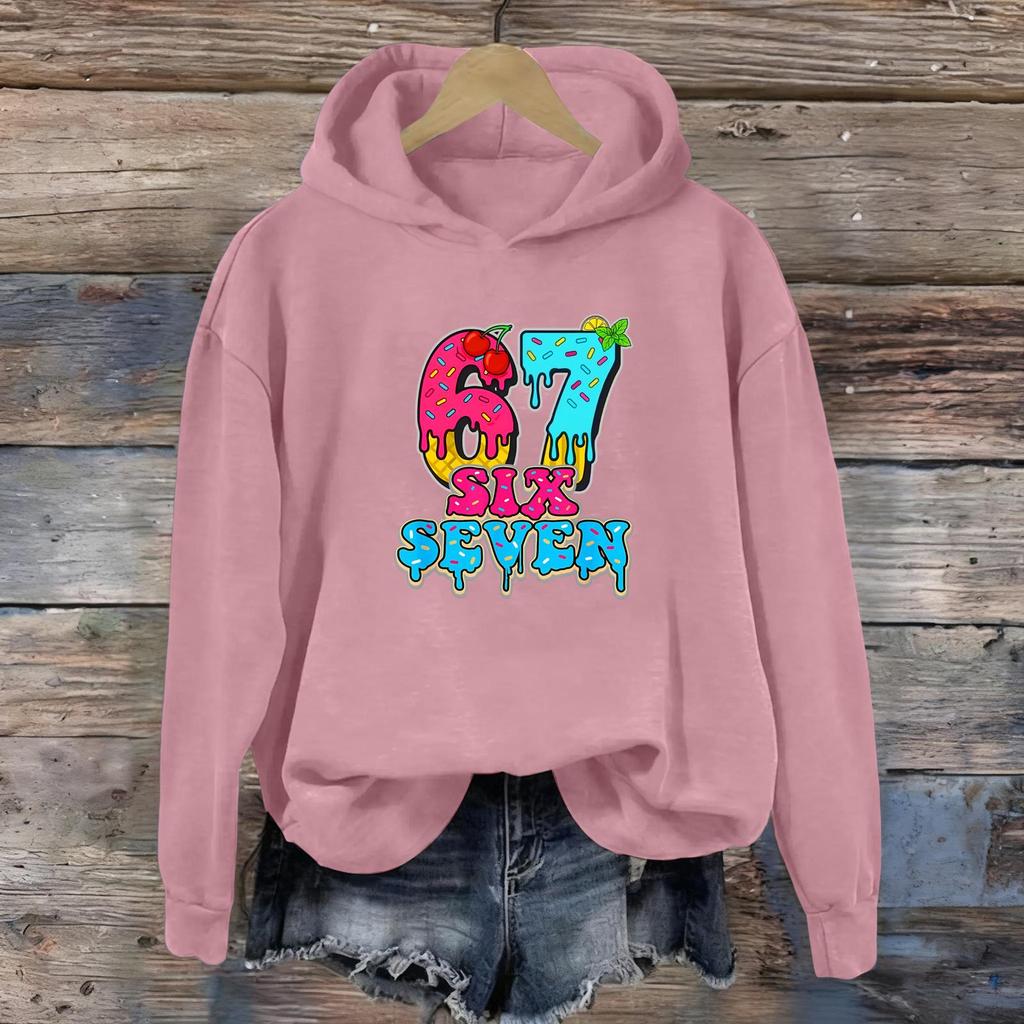 Women's Fashion Daily Versatile Casual Sweatshirts Long Sleeve Hooded Top Sweatshirts