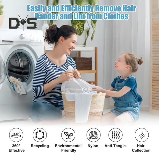 12Pcs Pet Hair Remover Reusable Dog Hair Catcher Clothes Bedding Lint Collector Comfortable Pet Hair Removal Device