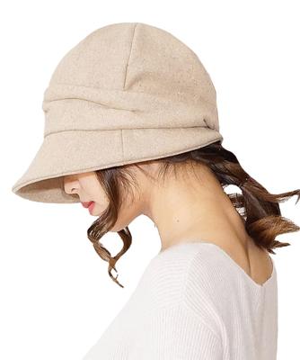 UV Protection Deep Wide Brim Velcro Size Small Face Fluffy Tuck UV Day Casquette Foldable [Superbian] Women's Hat, Casquette, Autumn/Winter, Wool,
