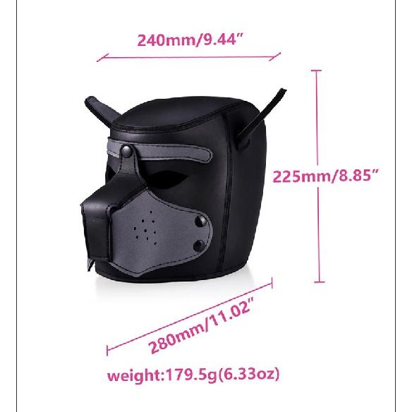 Gay Puppy Hood Neoprene Mask Muzzle Adult Pet Play Games Dog Slave Full Head Bondage Restraint Fetish Hood BDSM Sex Toys for