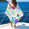 Beach Towel with Number block Pattern - soft,absorbent,machine washable Lightweight&Modern,swimming,Travel Essentials