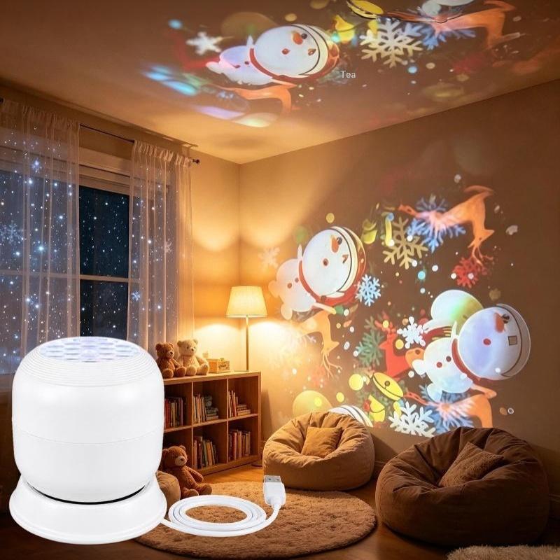 Led Starry Ocean Projection Light 360°Rotating Dynamic Night Light Usb Plug-In Creative Birthday Gift For Preferred Bedroom Lamp