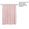 Scalloped Shower Curtain Heavy Duty Waterproof Curtain with 12 Hooks Washable Thick Cloth Shower