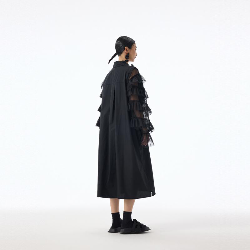 2026 Summer Japanese Retro Dark Pleated Sleeveless Dress – Slimming, Individual, Long