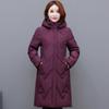 Plus Größe XL-6XL Frauen Mittleren Alters Winter Gepolsterte Mäntel Mit Kapuze Casual Dicke Warme Winter Jacken Frau Elegante Lange Parkas