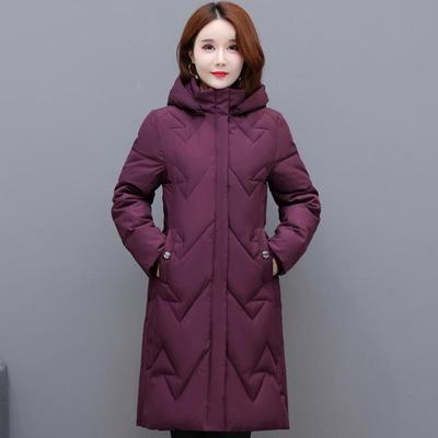 Plus Size XL-6XL Meia idade Mulheres Inverno Acolchoado Casacos Com Capuz Casual Grosso Quente Casacos De Inverno Mulher Elegante Longo Parkas