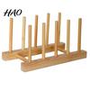 Cabinet Tableware Organizer Kitchen Storage Rack Bamboo Anti-skid Plate Pot Lid Dish Laptop Bowl Drying Holder Organization Cutting Board Drainage