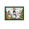 Christmas Placemat Decoration Set, Claus Linen Stain-resistant And Heat-insulating Tablecloth
