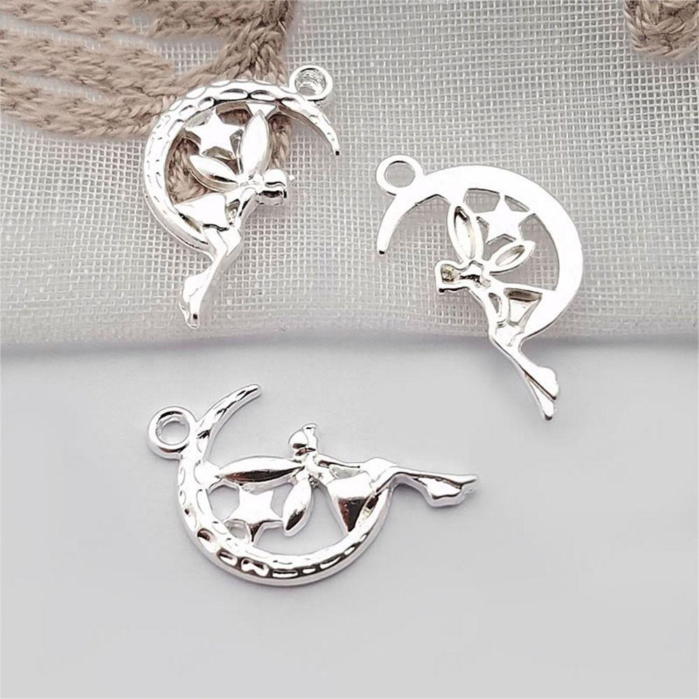 Tibetan Silver Fairy Angel Moon Stars Charms Accessories DIY Bracelet Necklace Jewelry Making