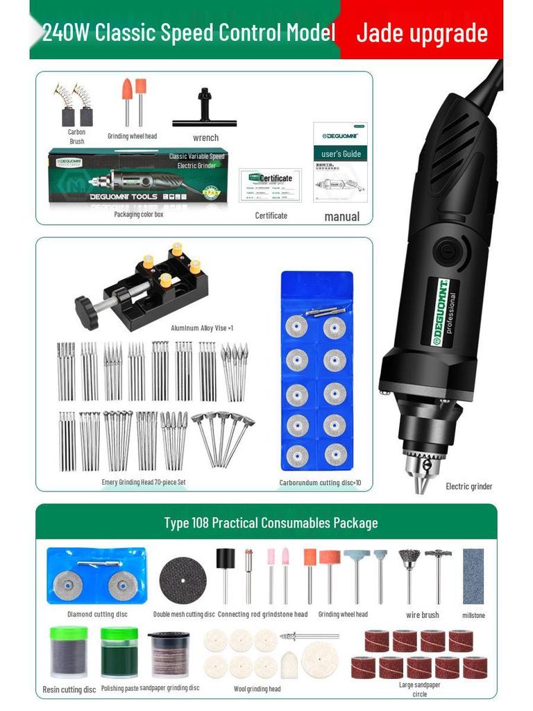 Menite High-Power Electric Grinder: Compact High-Speed Polishing, Cutting, and Engraving Tool.