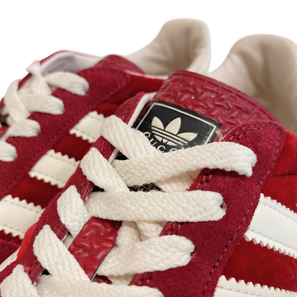 GUCCI Sneakers Velour Suede suede GAZELLE sneakers Red suede Used
