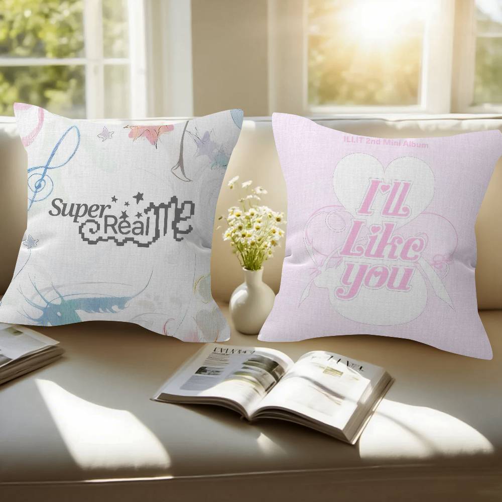 Pillow Cover For Bedroom Room And Living Room Sofa Decorative Cushion Cover Korea I-I-Illit Album