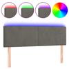VidaXL Tête de Lit à LED Meuble de Chambre à Coucher Accessoire de Lit Double Tête de Cadre de Lit Intérieur Gris Foncé 3121381