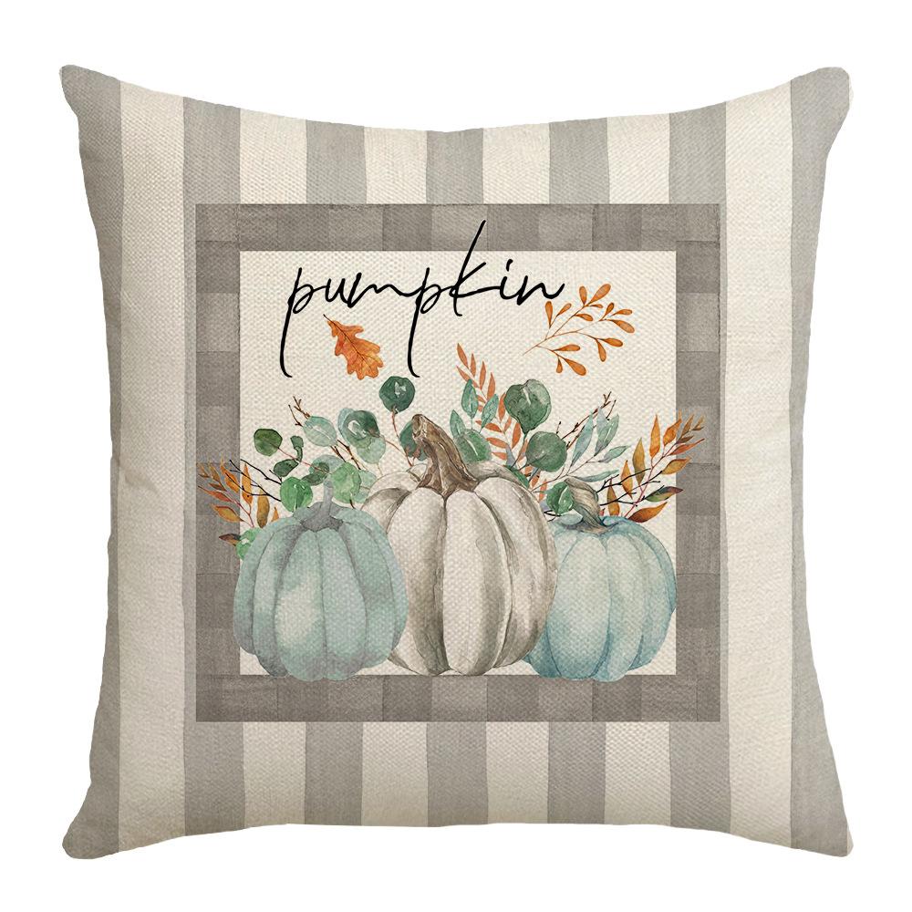 

Thanksgiving Pillow New Pumpkin Farm Car Maple Leaf Gray Festival Party Decoration Sofa Pillow Cover 45 * 45Cm (excluding pillow core)
