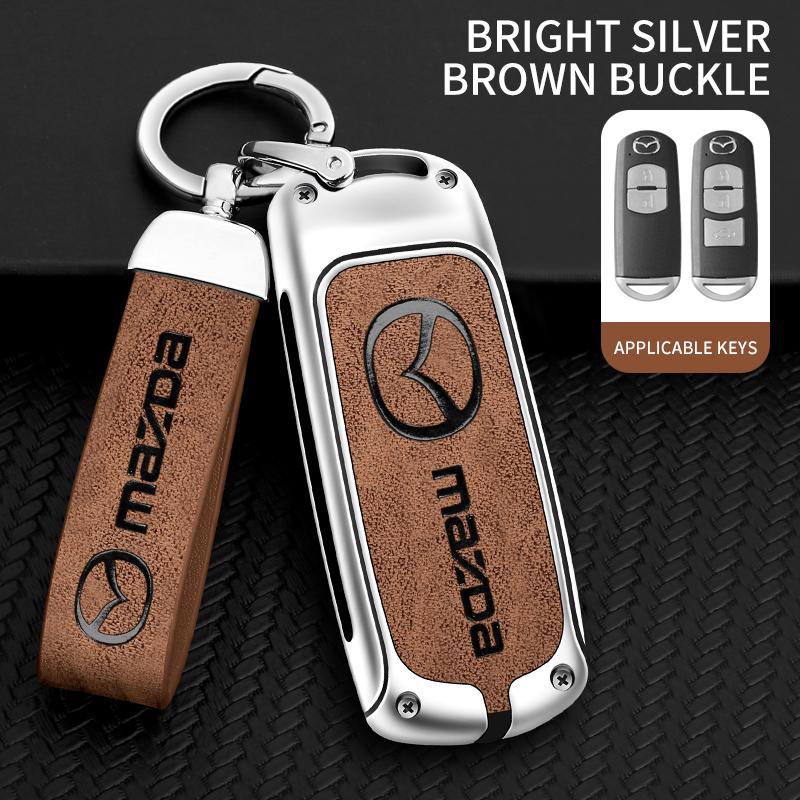 Zinc Alloy Car Key Holder for Mazda Axela Atenza 3 2 6 CX3 CX5 CX30 CX8 CX9 MX5 RX7 RX8 SKYACTIV Remote Protector Car Key Cover
