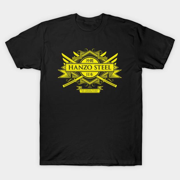 

Men Black Print T-shirt Hanzo Steel No-Cut Transfer Paper Print Cotton Tshirt 4XL чорний