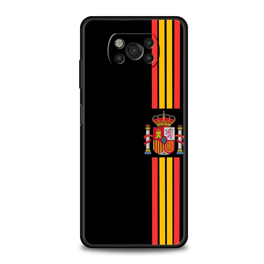 

spain flag Phone Case For For Xiaomi Poco X6 X5 Pro X4 X3 NFC F5 Pro F4 F3 GT M5 M4 Pro 5G M3 C51 C50 C55 Soft Cover Poco M4 Pro