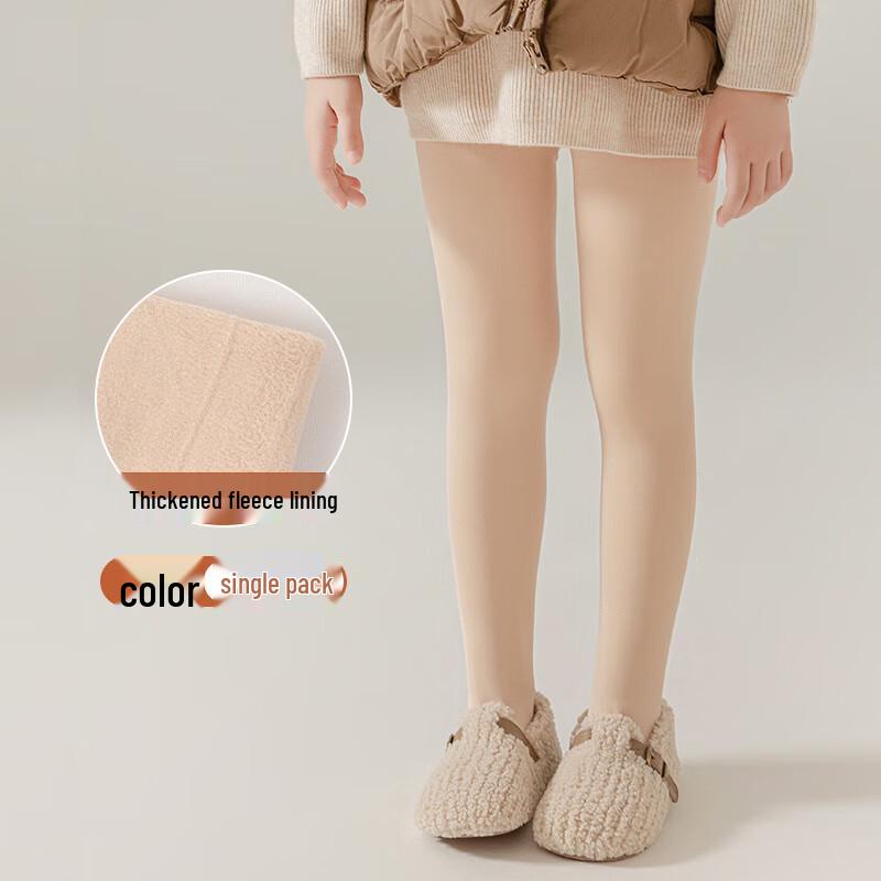 Bread Rabbit Girls  Plush-Lined Tights L