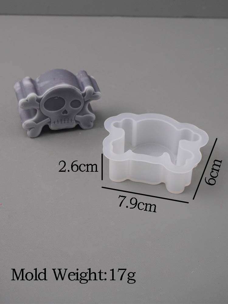 Halloween Ornaments Candle Silicone Mold DIY Ghost Bat Crafts Making Aromath Soap Plaster Resin Casting Molds Home Party Decor