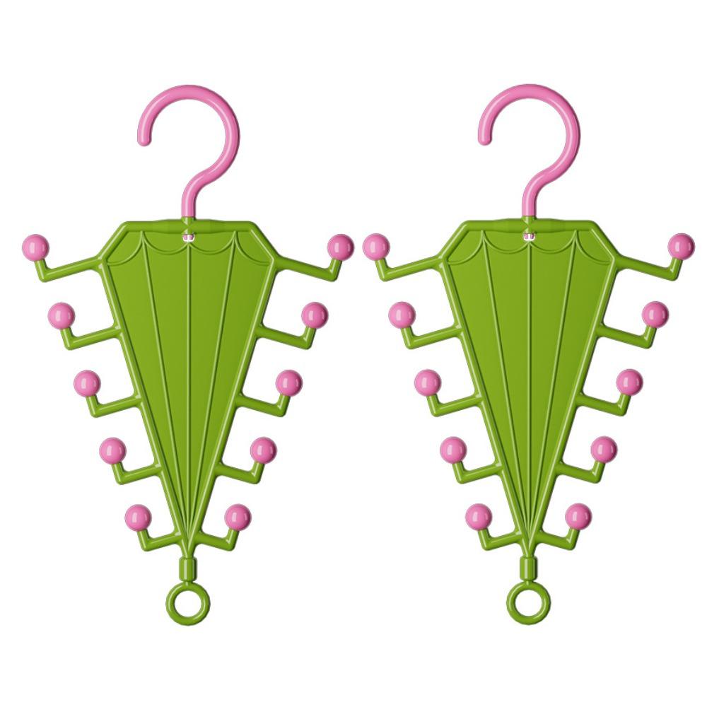 2Pcs Rotatable Hook Baseball Cap Hanger V-shaped Wardrobe Clothes Organizer Laundry Hanger Wardrobe зелёный